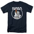 NASA The Space Shuttle in Circle Adult T-shirt - Black
