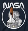 NASA The Space Shuttle in Circle Adult T-shirt - Black