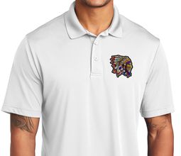 Men's BIG CHIEF Biker American Indian Motorcycle Moisture-Wicking Polo Shirt