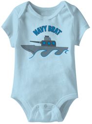 Navy Brat Funny Baby Romper Light Blue Infant Babies Creeper Navy Brat Funny Baby Romper Light Blue Infant Babies Creeper