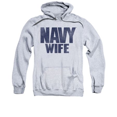Navy Hoodie Navy Wife Athletic Heather Sweatshirt Hoody