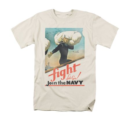 Navy Shirt Fight Cream T-Shirt