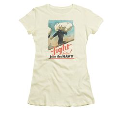 Navy Shirt Juniors Fight Cream T-Shirt