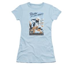Navy Shirt Juniors Navy Build Light Blue T-Shirt