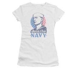 Navy Shirt Juniors Navy Join The Navy White T-Shirt Navy Shirt Juniors Navy Join The Navy White T-Shirt