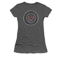 Navy Shirt Juniors Navy Rope Emblem Charcoal T-Shirt