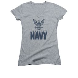 Navy Shirt Juniors V Neck America's Navy Athletic Heather T-Shirt Navy Shirt Juniors V Neck America's Navy Athletic Heather T-Shirt