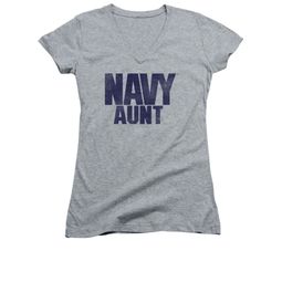 Navy Shirt Juniors V Neck Navy Aunt Athletic Heather T-Shirt Navy Shirt Juniors V Neck Navy Aunt Athletic Heather T-Shirt