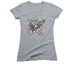 Navy Shirt Juniors V Neck Navy Eagle Trident Athletic Heather T-Shirt