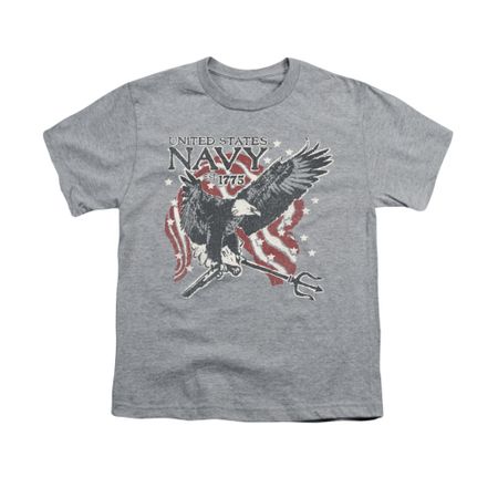 Navy Shirt Kids Navy Eagle Trident Athletic Heather T-Shirt