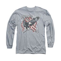 Navy Shirt Navy Eagle Trident Long Sleeve Athletic Heather Tee T-Shirt