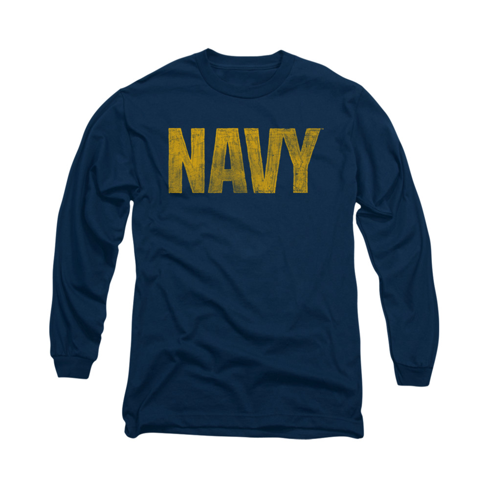 Navy Shirt Navy Logo Long Sleeve Navy Tee T-Shirt