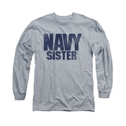 Navy Shirt Navy Sister Long Sleeve Athletic Heather Tee T-Shirt Navy Shirt Navy Sister Long Sleeve Athletic Heather Tee T-Shirt