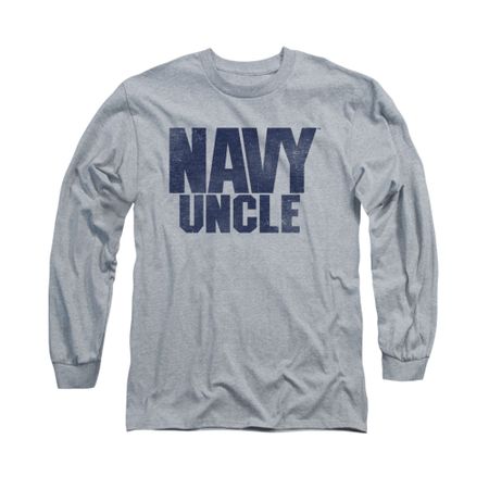 Navy Shirt Navy Uncle Long Sleeve Athletic Heather Tee T-Shirt