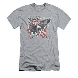 Navy Shirt Slim Fit Navy Eagle Trident Athletic Heather T-Shirt