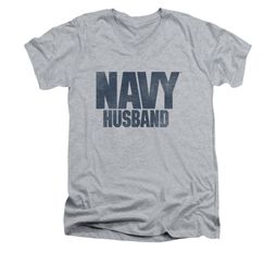Navy Shirt Slim Fit V-Neck Navy Husband Athletic Heather T-Shirt