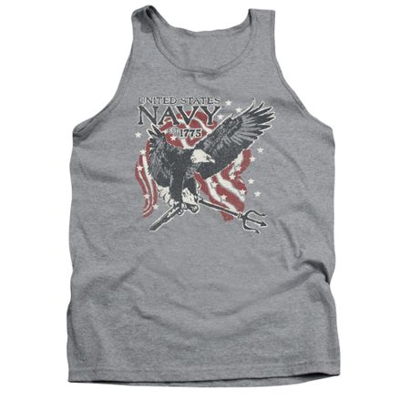 Navy Shirt Tank Top Navy Eagle Trident Athletic Heather Tanktop