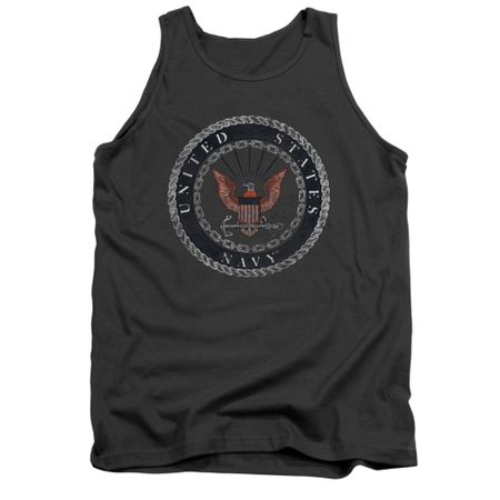 Navy Shirt Tank Top Navy Rope Emblem Charcoal Tanktop
