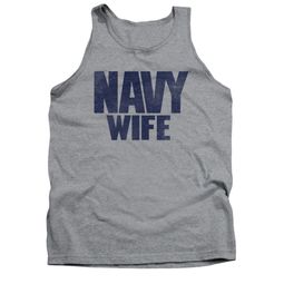 Navy Shirt Tank Top Navy Wife Athletic Heather Tanktop