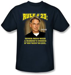 NCIS Adult T-shirt - Rule 23 TV Series Adult Navy Blue Tee Shirt