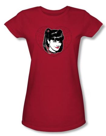 NCIS Juniors T-shirt - Abby Heart Crime Drama Red Tee Shirt