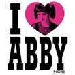 NCIS Juniors T-shirt - I Heart Abby TV Series White Tee Shirt