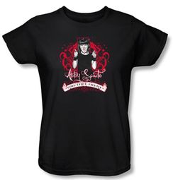 NCIS Ladies T-shirt - Goth Crime Fighter Women's Black Tee Shirt