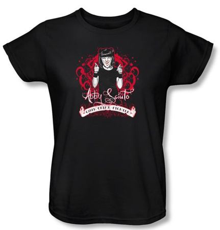 NCIS Ladies T-shirt - Goth Crime Fighter Women's Black Tee Shirt