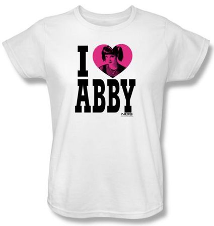 NCIS Ladies T-shirt - I Heart Abby Women's White Tee Shirt