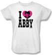 NCIS Ladies T-shirt - I Heart Abby Women's White Tee Shirt