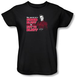NCIS Ladies T-shirt - No Bluffing Women's Black Tee Shirt