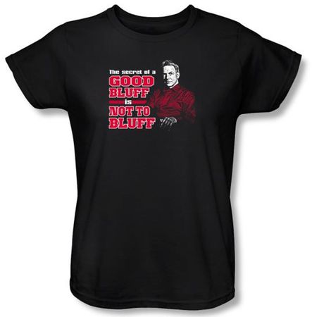 NCIS Ladies T-shirt - No Bluffing Women's Black Tee Shirt