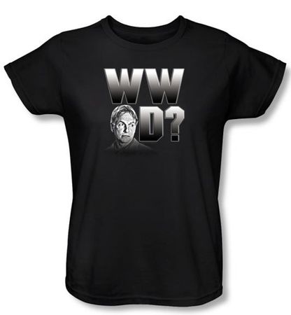 NCIS Ladies T-shirt - What Would Gibb's Do Women's Black Tee Shirt