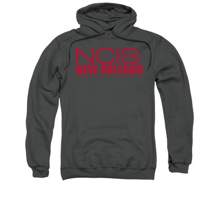 NCIS New Orleans Hoodie Red Logo Charcoal Sweatshirt Hoody