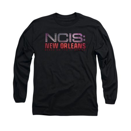 NCIS New Orleans Shirt Neon Sign Long Sleeve Black Tee T-Shirt