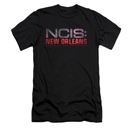 NCIS New Orleans Shirt Slim Fit Neon Sign Black T-Shirt