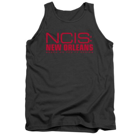 NCIS New Orleans Shirt Tank Top Red Logo Charcoal Tanktop