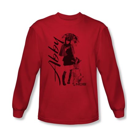 NCIS Shirt Abby and K9 Long Sleeve Red Tee T-Shirt