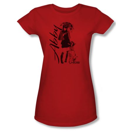 NCIS Shirt Juniors Abby and K9 Red T-Shirt
