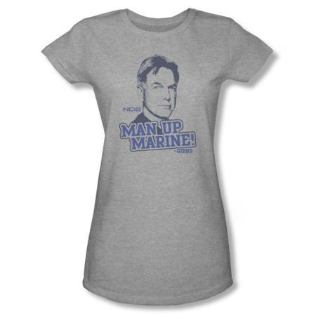 NCIS Shirt Juniors Man Up Athletic Heather T-Shirt