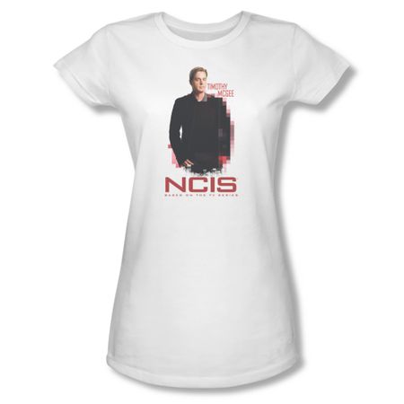 NCIS Shirt Juniors Timothy Mcgee White T-Shirt