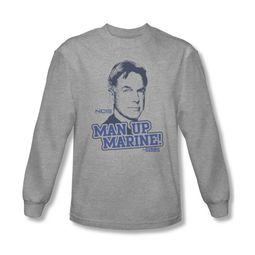 NCIS Shirt Man Up Long Sleeve Athletic Heather Tee T-Shirt NCIS Shirt Man Up Long Sleeve Athletic Heather Tee T-Shirt