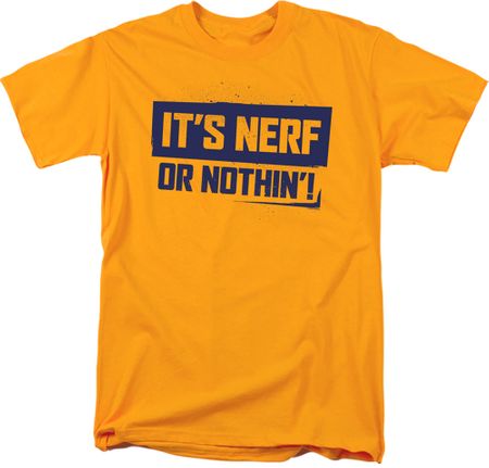 Nerf or Nothing Hasbro Adult T-shirt - Gold