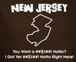 New Jersey NJ Funny T-shirt - Brown