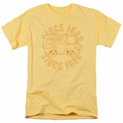 Womens Scooby Do MYSTERY MACHINE T-shirt - Yellow