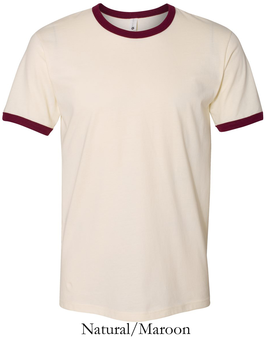 Next Level 3604 Cotton Ringer T Shirt for Adults
