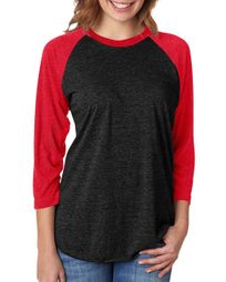 Next Level 6051 Ladies 3/4 Sleeve Raglan Shirt