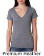 Next Level Ladies T-Shirt Tri-Blend Deep V-Neck Tee Shirt - Next Level ...