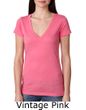 Next Level Ladies T-Shirt Tri-Blend Deep V-Neck Tee Shirt