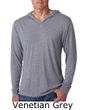 Men's Hoodie Long-Sleeve Tri-Blend Lightweight Shirt